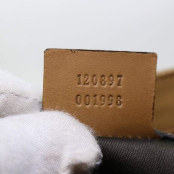 GUCCI Beige Canvas Nailhead Suede Tote with Dustbag 2000's Model 120897 - Picture 8 of 16